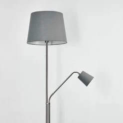 Hofstein Gunstock Stehleuchte Nickel-Matt, 2-flammig -Bürolampen Verkäufe gunstock stehleuchte h3354254 5