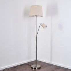 Hofstein Gunstock Stehleuchte Nickel gl&auml;nzend, 2-flammig -Bürolampen Verkäufe gunstock stehleuchte h3354292 12