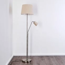 Hofstein Gunstock Stehleuchte Nickel gl&auml;nzend, 2-flammig -Bürolampen Verkäufe gunstock stehleuchte h3354292 17