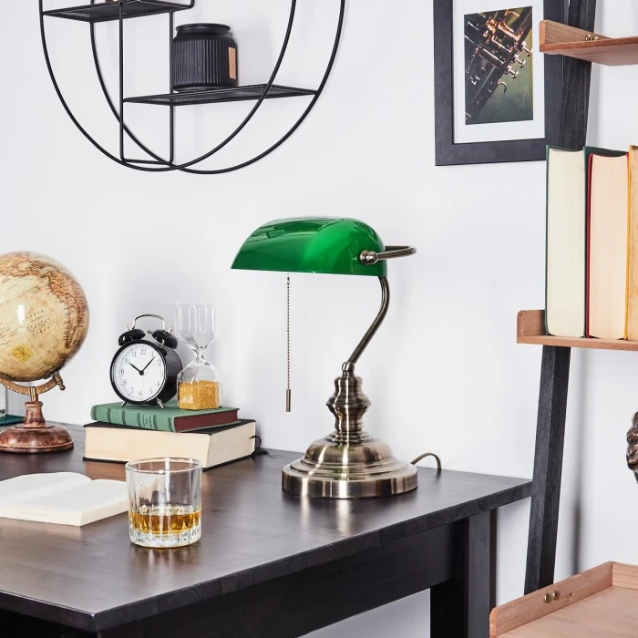 Hofstein Havsta Bankerlampe Altmessing, 1-flammig 10 Hofstein Havsta Bankerlampe Altmessing, 1-flammig – Bild 10