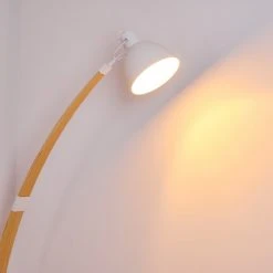 Hofstein Higashi Stehleuchte Wei&szlig;, Holz hell, 1-flammig -Bürolampen Verkäufe higashi stehleuchte h3358191 2