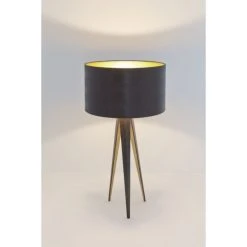 Holl&auml;nder PETRA Bodenleuchte Schwarz, Braun, 1-flammig