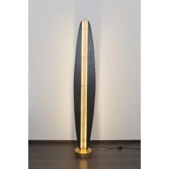 Holl&auml;nder SIMBOLO Bodenleuchte LED Schwarz, Braun, Gold, 1-flammig