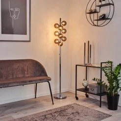 Hofstein Hyco Stehleuchte Chrom, 9-flammig -Bürolampen Verkäufe hyco stehleuchte h3420676 8