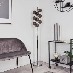 Hofstein Hyco Stehleuchte Chrom, 9-flammig -Bürolampen Verkäufe hyco stehleuchte h3420676 9