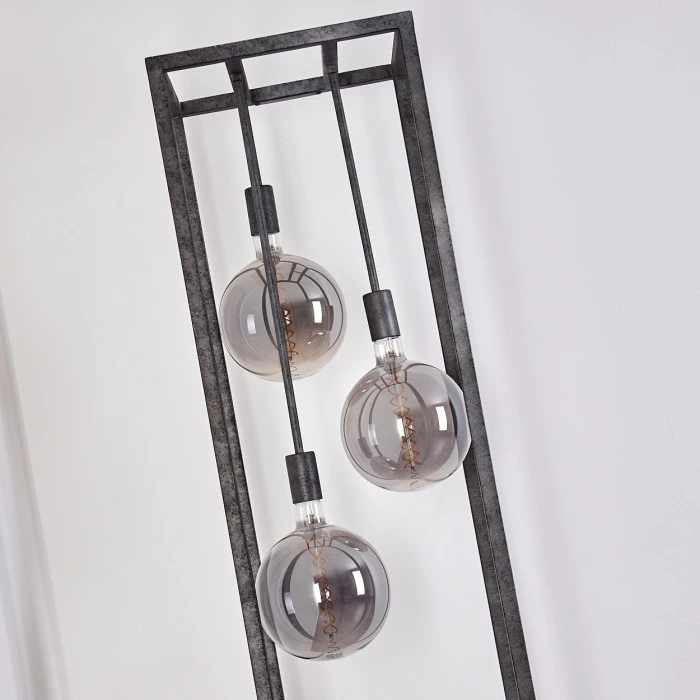 Hofstein Janskloster Stehleuchte Stahl gebürstet, 3-flammig 4 Hofstein Janskloster Stehleuchte Stahl gebürstet, 3-flammig – Bild 4