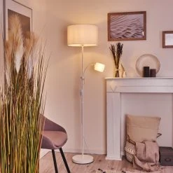 Hofstein Jobsbo Stehleuchte Wei&szlig;, 2-flammig