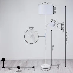 Hofstein Jobsbo Stehleuchte Wei&szlig;, 2-flammig -Bürolampen Verkäufe jobsbo stehleuchte h3421017 3
