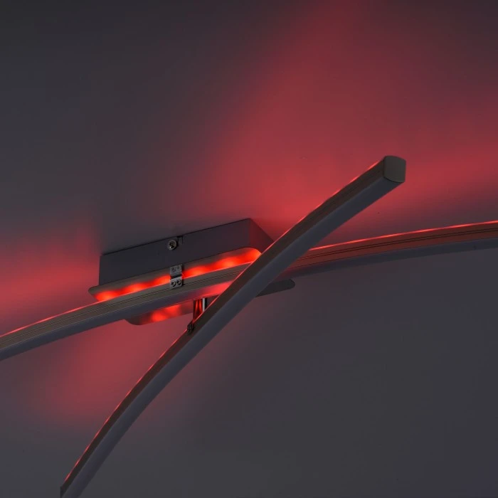 Leuchten Direkt ALINA Deckenleuchte LED Stahl gebürstet, 2-flammig, Fernbedienung, Farbwechsler 6 Leuchten Direkt ALINA Deckenleuchte LED Stahl gebürstet, 2-flammig, Fernbedienung, Farbwechsler – Bild 6