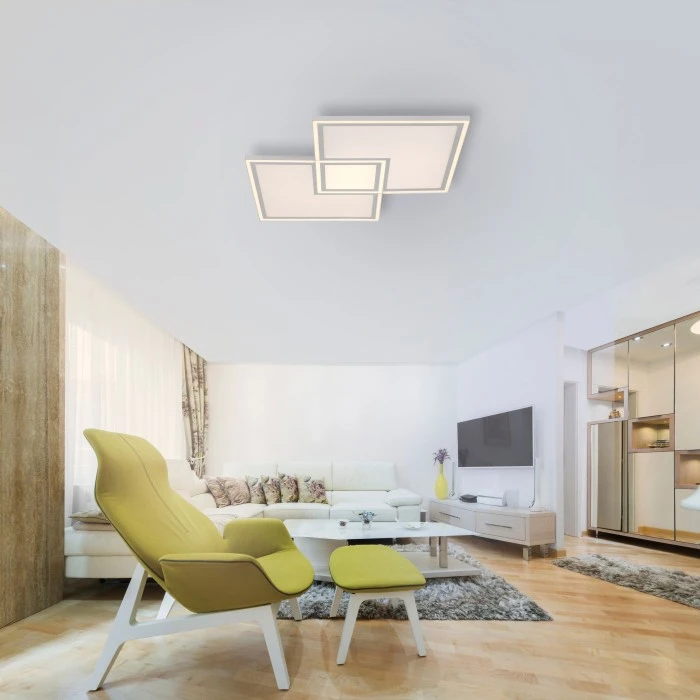 Leuchten Direkt EDGING Deckenleuchte LED Weiß, 1-flammig, Fernbedienung 1 Leuchten Direkt EDGING Deckenleuchte LED Weiß, 1-flammig, Fernbedienung