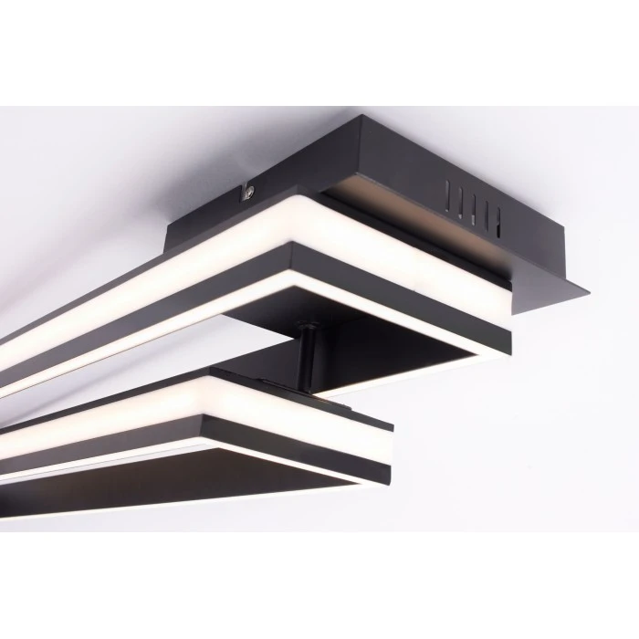 Leuchten Direkt ELIS Deckenleuchte LED Schwarz, 2-flammig, Fernbedienung 3 Leuchten Direkt ELIS Deckenleuchte LED Schwarz, 2-flammig, Fernbedienung – Bild 3