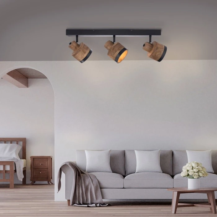 Leuchten Direkt GABRIEL Deckenleuchte Schwarz, 3-flammig 1 Leuchten Direkt GABRIEL Deckenleuchte Schwarz, 3-flammig