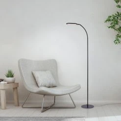 Leuchten Direkt KELLY Stehleuchte LED Schwarz, 1-flammig