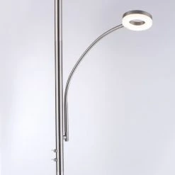 Leuchten Direkt LOLAsmart-ROCCO Stehleuchte LED Stahl geb&uuml;rstet, 1-flammig, Fernbedienung -Bürolampen Verkäufe leuchten direkt lolasmart rocco stehleuchte 11858 55 5