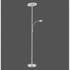 Leuchten Direkt LOLAsmart-ROCCO Stehleuchte LED Stahl geb&uuml;rstet, 1-flammig, Fernbedienung -Bürolampen Verkäufe leuchten direkt lolasmart rocco stehleuchte 11858 55 6