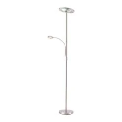 Leuchten Direkt LOLAsmart-ROCCO Stehleuchte LED Stahl geb&uuml;rstet, 1-flammig, Fernbedienung -Bürolampen Verkäufe leuchten direkt lolasmart rocco stehleuchte 11858 55 7