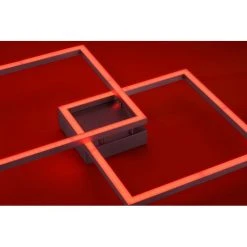 Leuchten Direkt Ls-MAXI Deckenleuchte LED Edelstahl, 2-flammig, Fernbedienung, Farbwechsler -Bürolampen Verkäufe leuchten direkt ls maxi deckenleuchte 16429 55 7