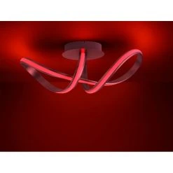 Leuchten Direkt Ls-MELINDA Deckenleuchte LED Edelstahl, 1-flammig, Fernbedienung, Farbwechsler -Bürolampen Verkäufe leuchten direkt ls melinda deckenleuchte 18431 55 11