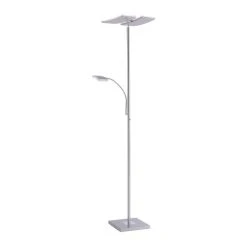 Leuchten Direkt Ls-RUBEN Stehleuchte LED Stahl geb&uuml;rstet, 2-flammig, Fernbedienung, Farbwechsler -Bürolampen Verkäufe leuchten direkt ls ruben stehleuchte 11925 55 2