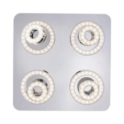 Leuchten Direkt Ls-TIM Deckenleuchte LED Chrom, 4-flammig, Fernbedienung, Farbwechsler -Bürolampen Verkäufe leuchten direkt ls tim deckenleuchte 14662 17 4