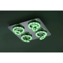 Leuchten Direkt Ls-TIM Deckenleuchte LED Chrom, 4-flammig, Fernbedienung, Farbwechsler -Bürolampen Verkäufe leuchten direkt ls tim deckenleuchte 14662 17 6
