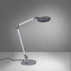 Leuchten Direkt NIKLAS Tischleuchte LED Schwarz, Silber, 1-flammig -Bürolampen Verkäufe leuchten direkt niklas tischleuchte 14418 18 6