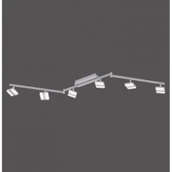 Leuchten Direkt SABI Deckenleuchte LED Nickel-Matt, 6-flammig, Fernbedienung, Farbwechsler -Bürolampen Verkäufe leuchten direkt sabi deckenleuchte 12086 55 5