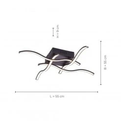 Leuchten Direkt WAVE Deckenleuchte LED Schwarz, 4-flammig -Bürolampen Verkäufe leuchten direkt wave deckenleuchte 15131 18 2