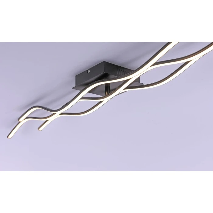 Leuchten Direkt WAVE Deckenleuchte LED Schwarz, 3-flammig 3 Leuchten Direkt WAVE Deckenleuchte LED Schwarz, 3-flammig – Bild 3