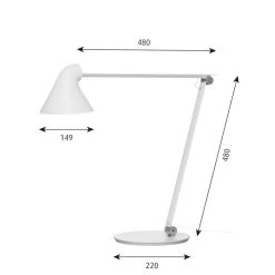 Louis Poulsen NJP Tischleuchte LED Weiß, 1-flammig 13 Louis Poulsen NJP Tischleuchte LED Weiß, 1-flammig -Bürolampen Verkäufe louis poulsen njp tischleuchte 5744164760 6