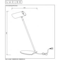 Lucide HESTER Schreibtischlampe Schwarz, 1-flammig -Bürolampen Verkäufe lucide hester schreibtischlampe 19600 01 30 2