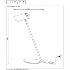 Lucide HESTER Schreibtischlampe Weiß, 1-flammig 5 Lucide HESTER Schreibtischlampe Weiß, 1-flammig -Bürolampen Verkäufe lucide hester schreibtischlampe 19600 01 31 2