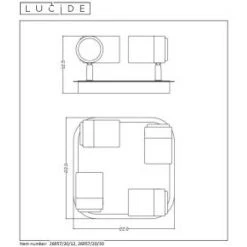 Lucide LENNERT Deckenleuchte LED Chrom, 4-flammig -Bürolampen Verkäufe lucide lennert deckenleuchte 26957 20 12 3