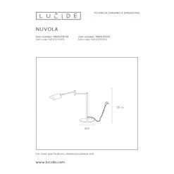 Lucide NUVOLA Schreibtischlampe LED Schwarz, 1-flammig -Bürolampen Verkäufe lucide nuvola schreibtischlampe 19665 09 30 7