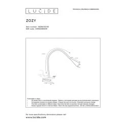 Lucide ZOZY Klemmleuchte LED Schwarz, 1-flammig 17 Lucide ZOZY Klemmleuchte LED Schwarz, 1-flammig -Bürolampen Verkäufe lucide zozy klemmleuchte 18256 03 30 8