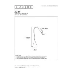 Lucide ZOZY Schreibtischlampe LED Schwarz, 1-flammig -Bürolampen Verkäufe lucide zozy schreibtischlampe 18656 03 30 4