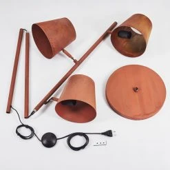 Hofstein Lungre Stehleuchte Rostfarben, 3-flammig 17 Hofstein Lungre Stehleuchte Rostfarben, 3-flammig -Bürolampen Verkäufe lungre stehleuchte h3422038 4