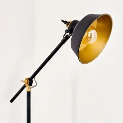 Hofstein Luven Stehleuchte Schwarz, Gold, Schwarz-Gold, 1-flammig -Bürolampen Verkäufe luven stehleuchte h3335802 do1 3