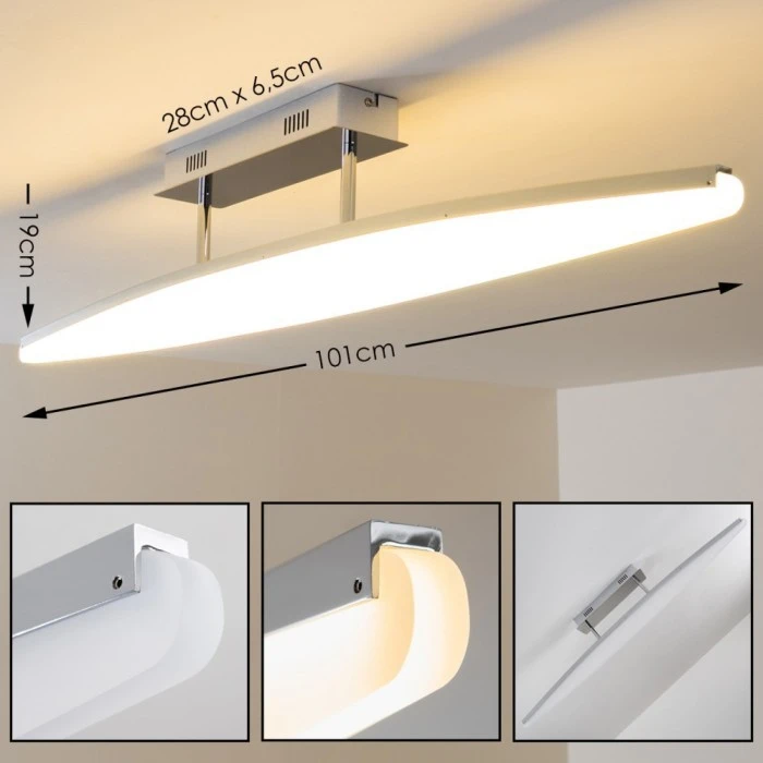 Brilliant Leuchten Madoc Deckenleuchte LED Chrom, 1-flammig 2 Brilliant Leuchten Madoc Deckenleuchte LED Chrom, 1-flammig – Bild 2