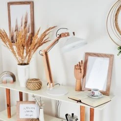 Hofstein Manothe Tischleuchte Wei&szlig;, Naturfarben, 1-flammig -Bürolampen Verkäufe manothe tischleuchte h3535288 13