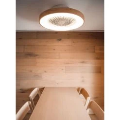 Mantra TIBET Deckenventilator LED Wei&szlig;, Holz dunkel, 1-flammig, Fernbedienung