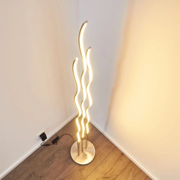 Hofstein Mapleton Stehleuchte LED Nickel-Matt, 3-flammig, Fernbedienung 11 Hofstein Mapleton Stehleuchte LED Nickel-Matt, 3-flammig, Fernbedienung – Bild 11