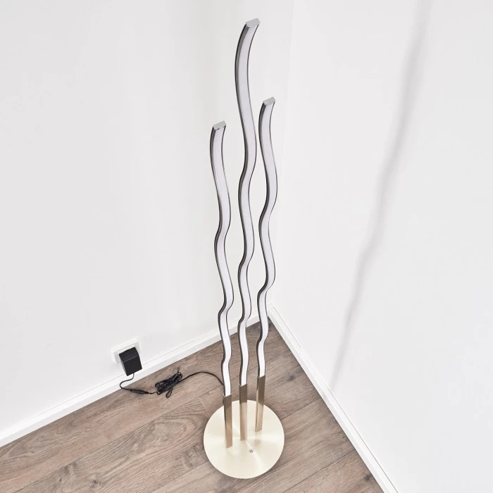 Hofstein Mapleton Stehleuchte LED Nickel-Matt, 3-flammig, Fernbedienung 17 Hofstein Mapleton Stehleuchte LED Nickel-Matt, 3-flammig, Fernbedienung – Bild 17