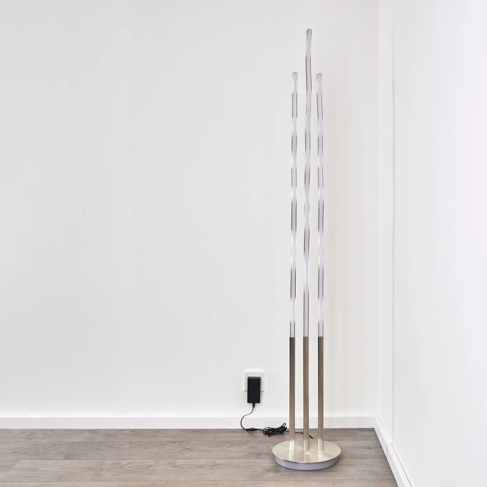 Hofstein Mapleton Stehleuchte LED Nickel-Matt, 3-flammig, Fernbedienung 6 Hofstein Mapleton Stehleuchte LED Nickel-Matt, 3-flammig, Fernbedienung – Bild 6