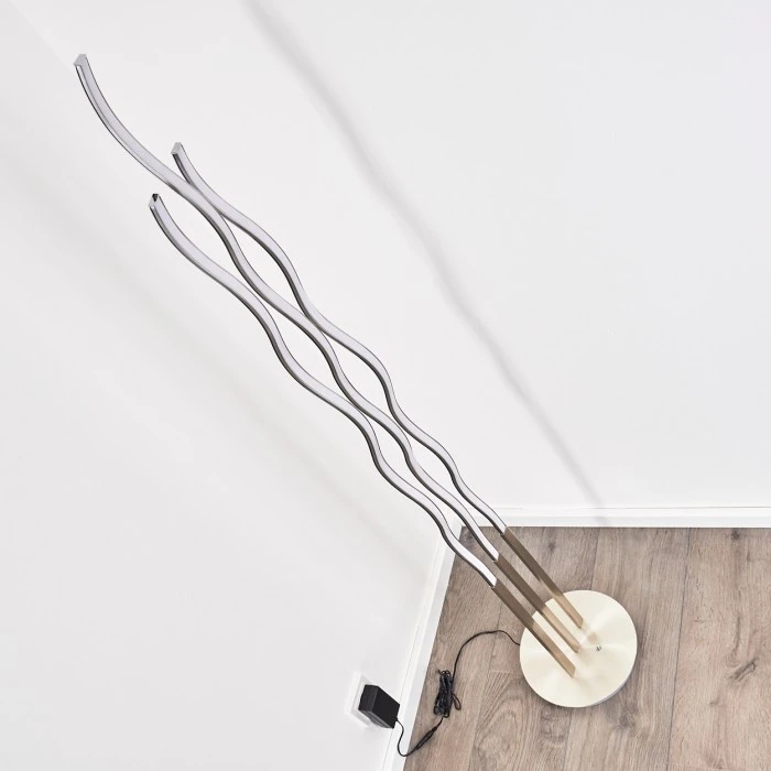 Hofstein Mapleton Stehleuchte LED Nickel-Matt, 3-flammig, Fernbedienung 10 Hofstein Mapleton Stehleuchte LED Nickel-Matt, 3-flammig, Fernbedienung – Bild 10