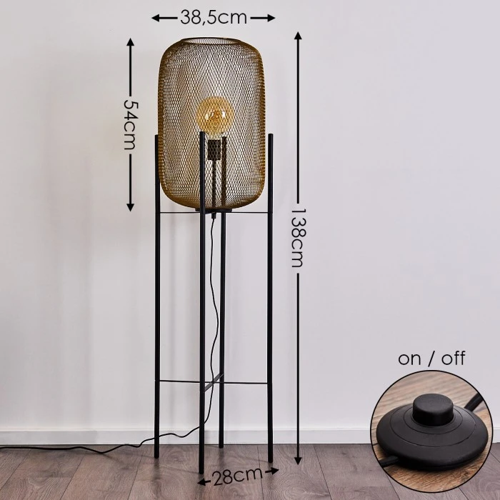 Hofstein Moholm Stehleuchte Schwarz, 1-flammig 2 Hofstein Moholm Stehleuchte Schwarz, 1-flammig – Bild 2