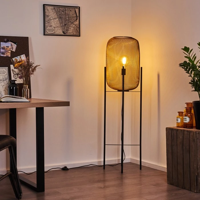 Hofstein Moholm Stehleuchte Schwarz, 1-flammig 4 Hofstein Moholm Stehleuchte Schwarz, 1-flammig – Bild 4