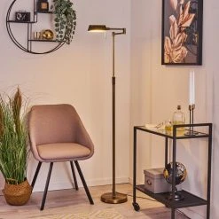 Hofstein Norrlida Stehleuchte LED Messing, 1-flammig