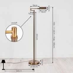 Hofstein Norrlida Stehleuchte LED Messing, 1-flammig 15 Hofstein Norrlida Stehleuchte LED Messing, 1-flammig -Bürolampen Verkäufe norrlida stehleuchte h3426067 3