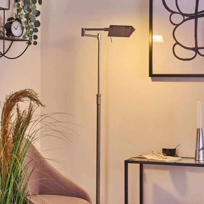 Hofstein Norrlida Stehleuchte LED Nickel-Matt, 1-flammig 11 Hofstein Norrlida Stehleuchte LED Nickel-Matt, 1-flammig – Bild 11